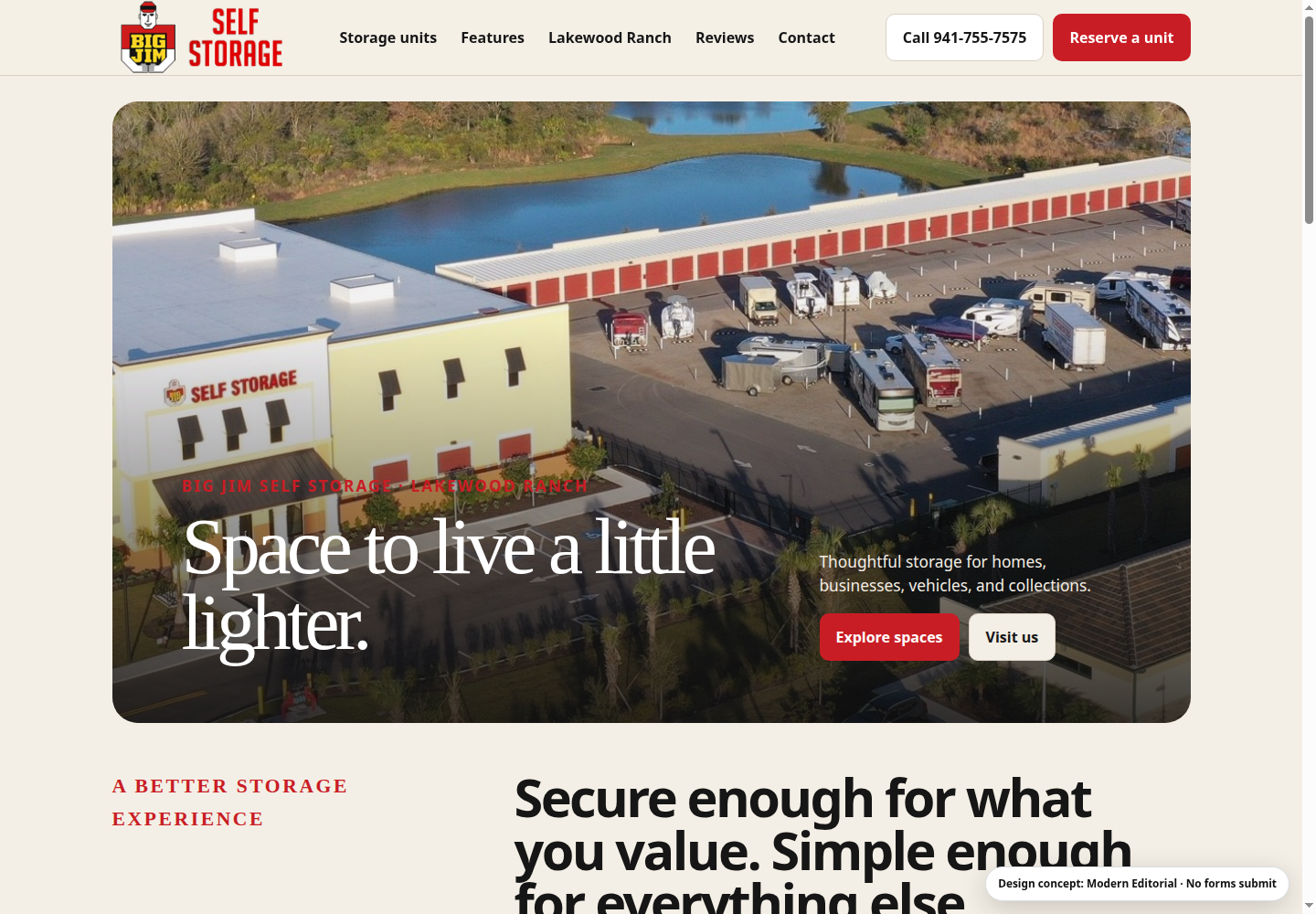 Preview of the Modern Editorial website concept